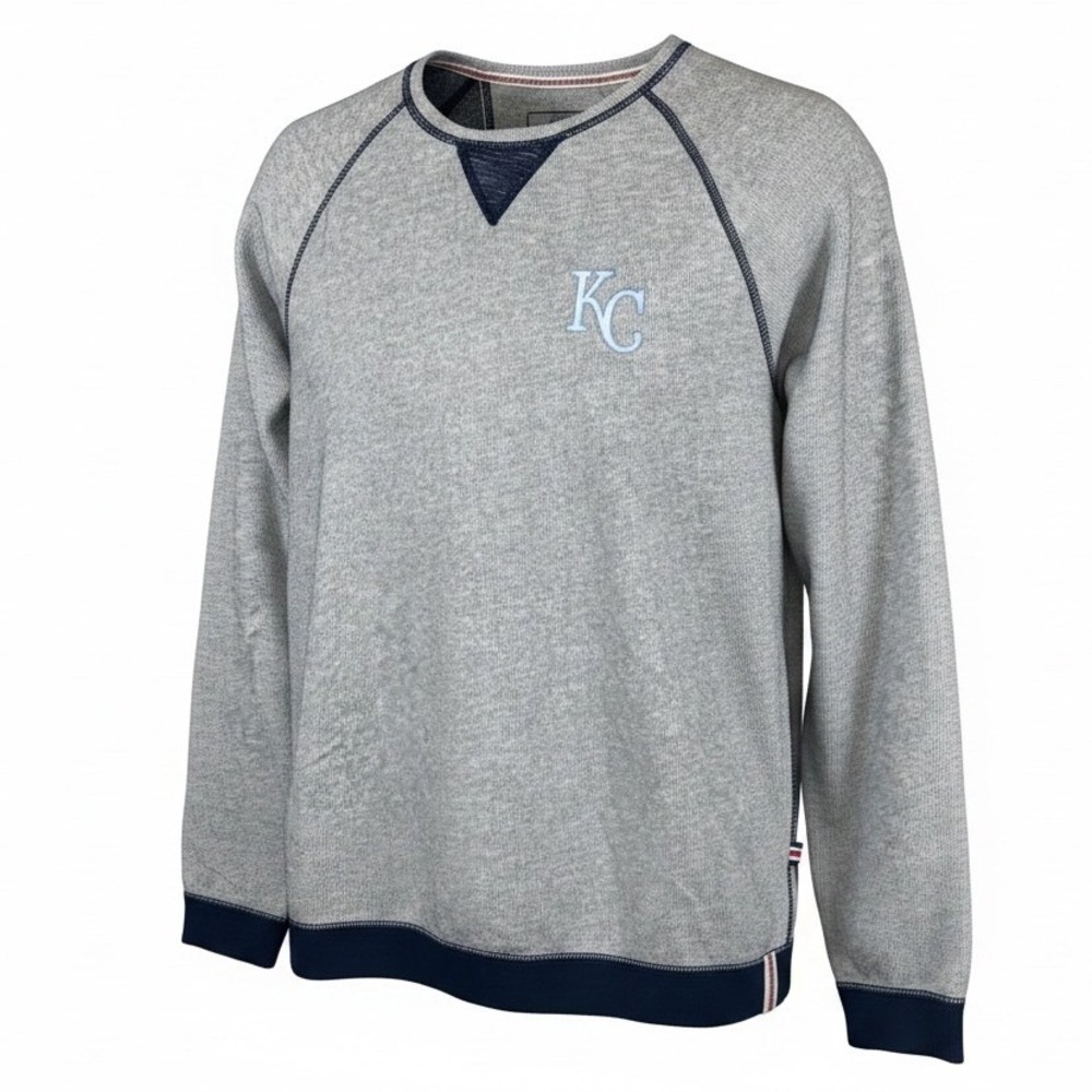 Tommy Bahama Kansas City Royals MLB Raglan Sweatshirt Mens Large Gray T216076